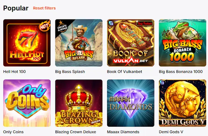 VulkanBet Casino slot